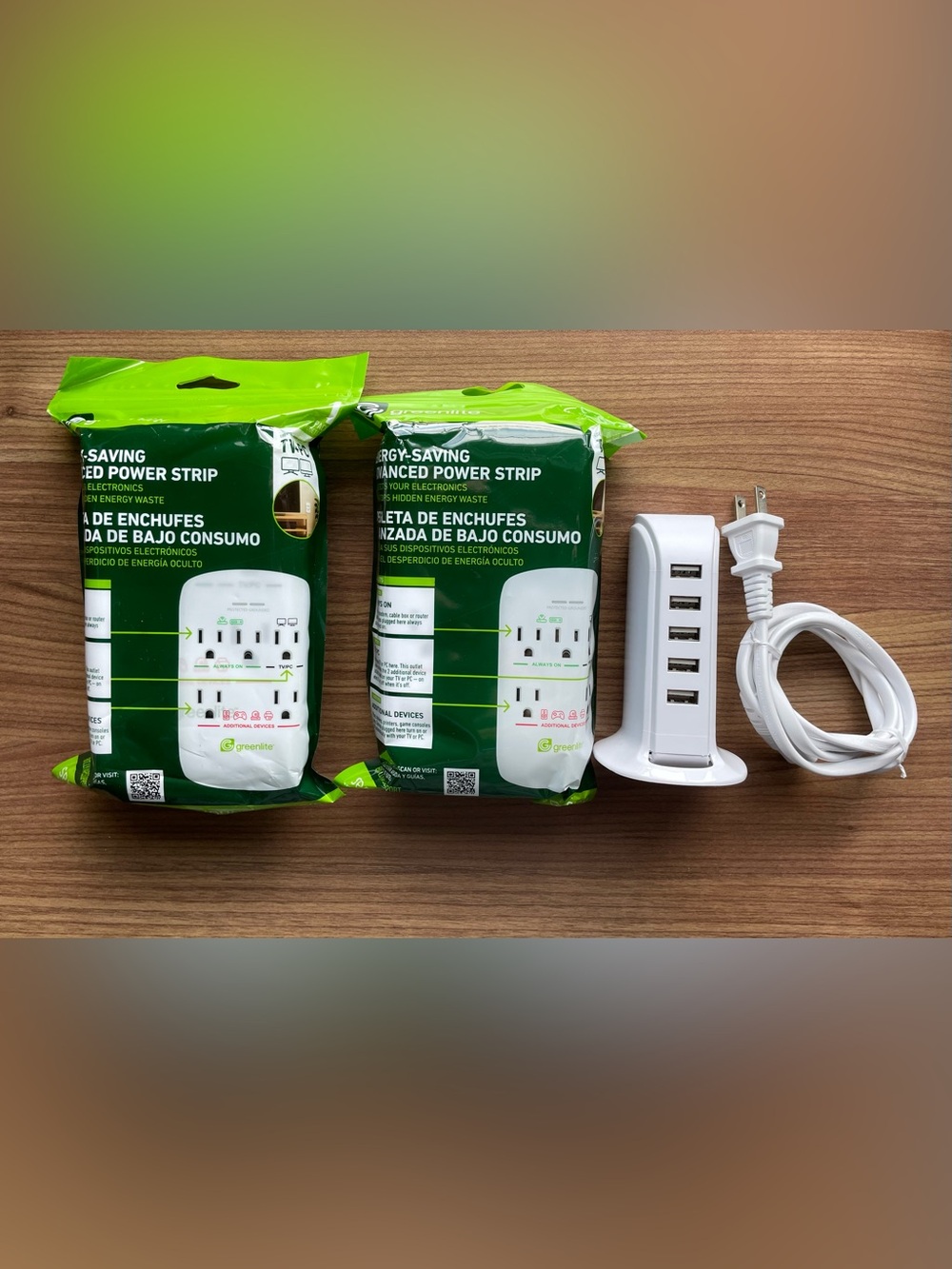 3pc Bundle Greenlite Advanced Power Strips NIB & Moveforest 5 Port USB Charger